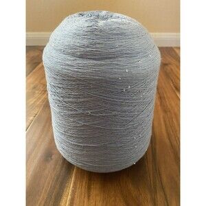 Fancy Soft Cone Yarn Cotton Blend Blue Silver Sequin 1300g #271